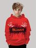 Jungen Kleidung Lustiger Terror Kürbis Langarm Kapuzenpullover Kind Cartoon Halloween Dünnes Sweatshirt Oberteile Halloween Geschenk für Jungen Mädchen