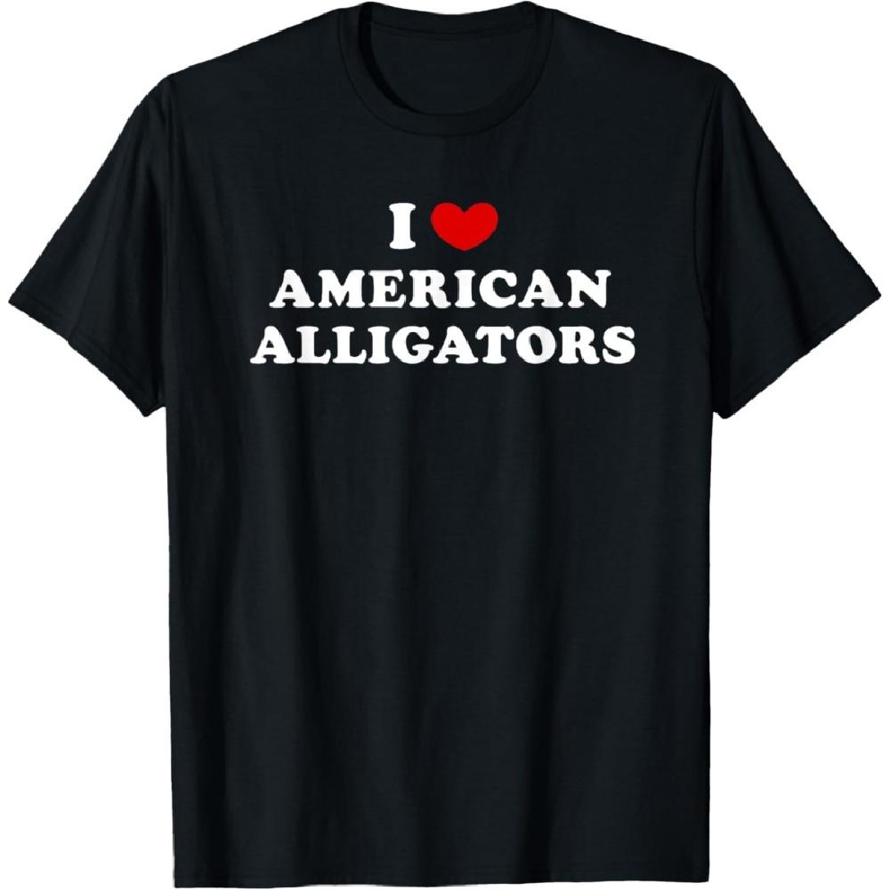 

I Love American Alligators, I Heart American Alligators T-Shirt XXXXXL чорний