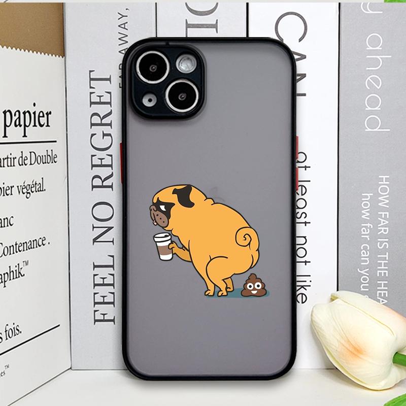Funny Cartoon Coffee Dog Couple Phone Case for Xiaomi Redmi Note 14 Pro Plus 13 12 11 11T 10 Pro+ 9 S 8 PRO 5G Paired Hard Cover