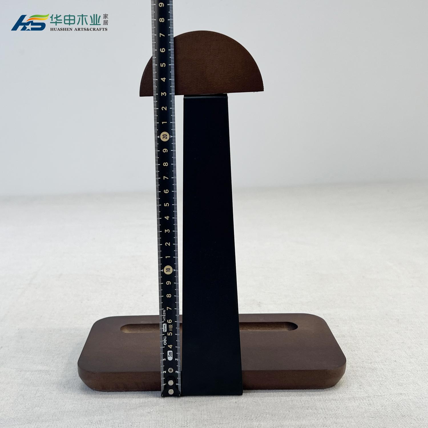 Solid Walnut Wood and Aluminum Alloy Headset Stand Display Racks Universal Headphone Holder for Desk 21.5*11*27.5cm