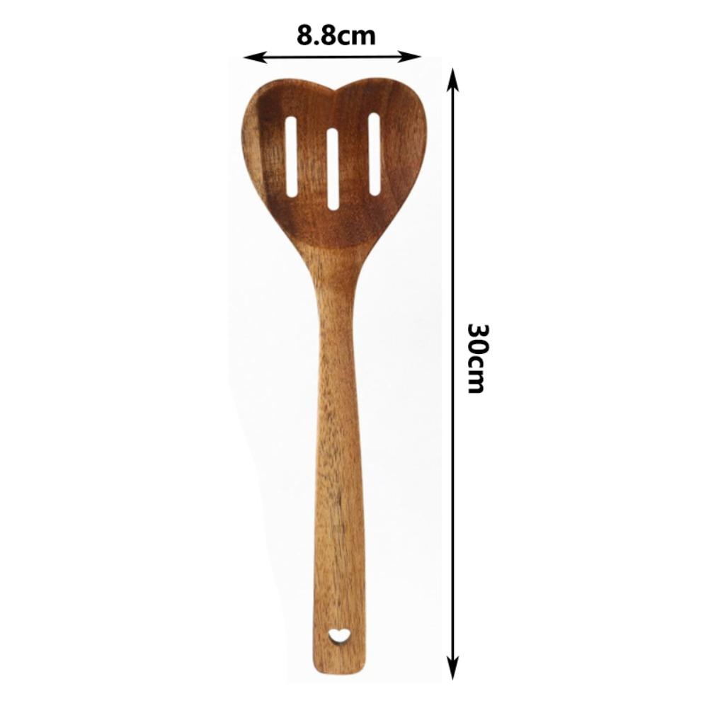 Portable Premium Love Wooden Spoon Long Handle Wooden Rice Spoon Simple Ergonomic Design Teaspoon For Tea Honey Desserts