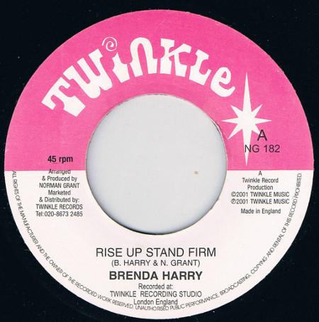

7inch Record BRENDA HARRY Rise Up Stand Firm NG182 Twinkle Music 2001 UK Reggae Ska Dub Used