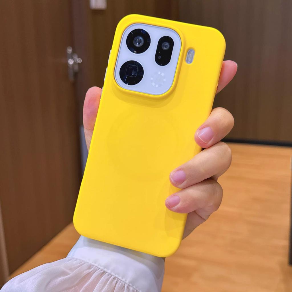 Magnetic Case For OPPO Find X9 Pro Case Fashion For MagSafe Matte Rock Sand Phone Cover Soft Border Back Shell Non-Slip Bumper