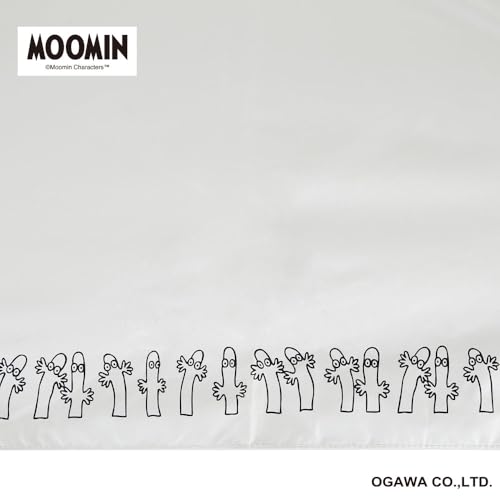 Ogawa Folding Parasol for Women: Heat-shielding, sun-blocking, UV-cut (99%+), 50cm, 6 ribs, manual opening, Moomin/Hattifatteners design, water-repell