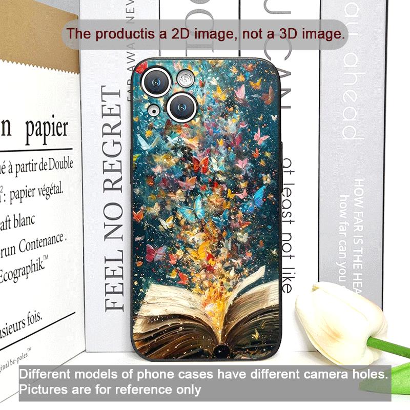 Beautiful Forest Butterfly Book Printed Phone Case for iPhone 17 16 12 11 14 13 15 Pro Max Mini X XS MAX XR 7 8 Plus Soft Cover