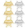 1/2/6Pcs Golden Metal Napkin Ring Faux Pearl Decor Snowflake Design Winter-themed Napkin Holders Weddings Parties Table Decor