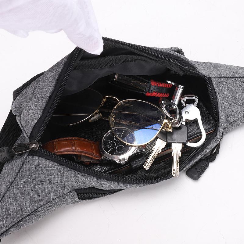 Men's Korean Style Trendy Chest Bag: Travel, Outdoor, Leisure Sports, Shoulder Bag, Messenger, Mobile Phone Holder.