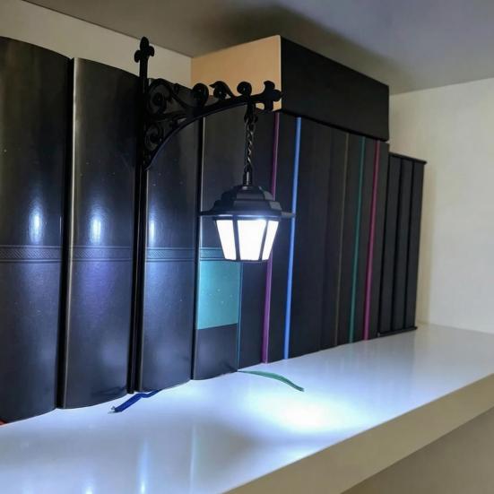 Modern Shelf Light Vintage Bookshelf Light, LED Reading Lamp for Bookcase, Metal Retro Lamp, Night Bedside Decorative Desk Book Lovers & Library Study