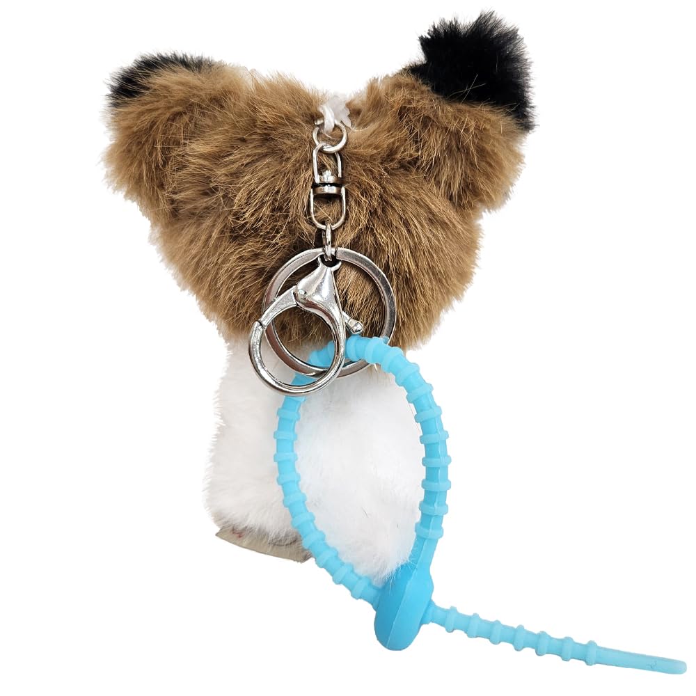 [BESTEVER] Fluffy Furries Plush Keychain Bag Charm Dog Chihuahua Mixed Puppy 46266