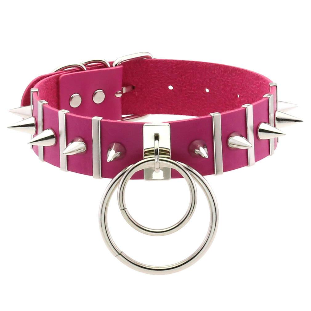 Big Spikes Choker Leather Collar  Metal Punk  Necklace  For Women Men Emo  Chocker Goth Jewelry Harajuku Accessories