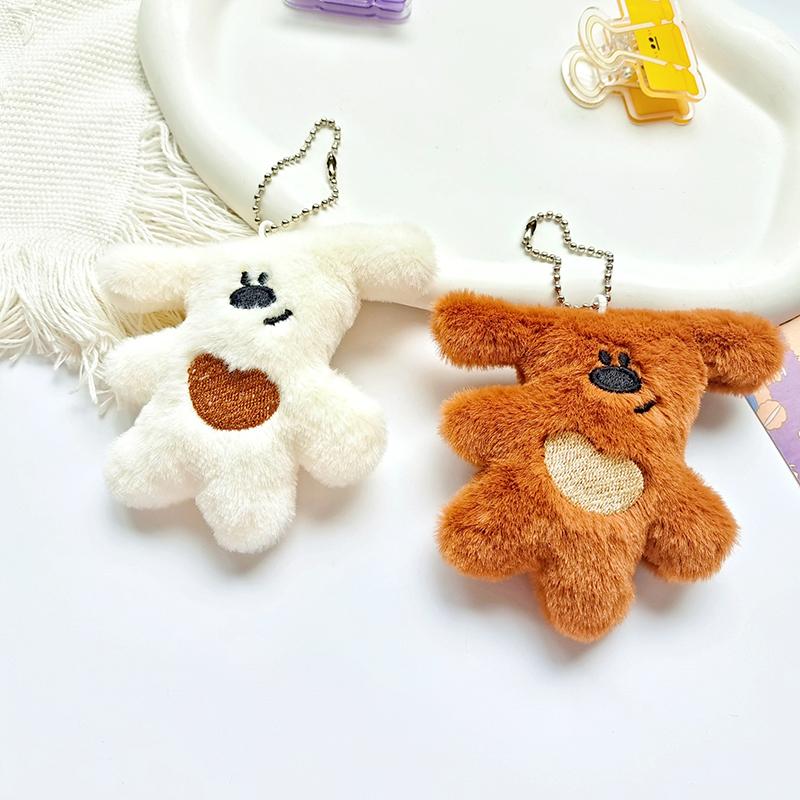 Cartoon Bear Plush Dolls Keychain Pendant Cute Plush Doll Toy Fashion Kawaii Soft Stuffed Bag Decorations Accessories Gifts