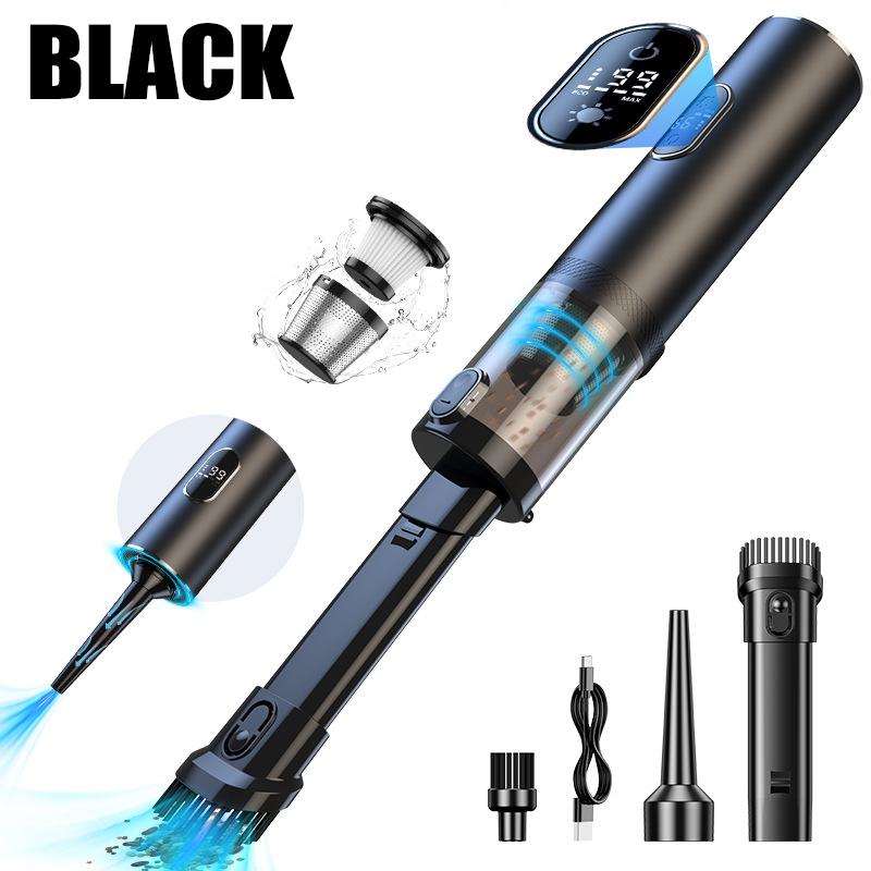 

Беспроводной автомобильный пылесос 13000 Па, мощный ручной пылесос для чистки диванов, высокомощный пылесос для ковров, автомобильный пылесос чёрный