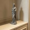 3D Printed Goddess Figurine Greek Mythology Holding Book Sculpture for Living Room Home Desk Shelf Decor