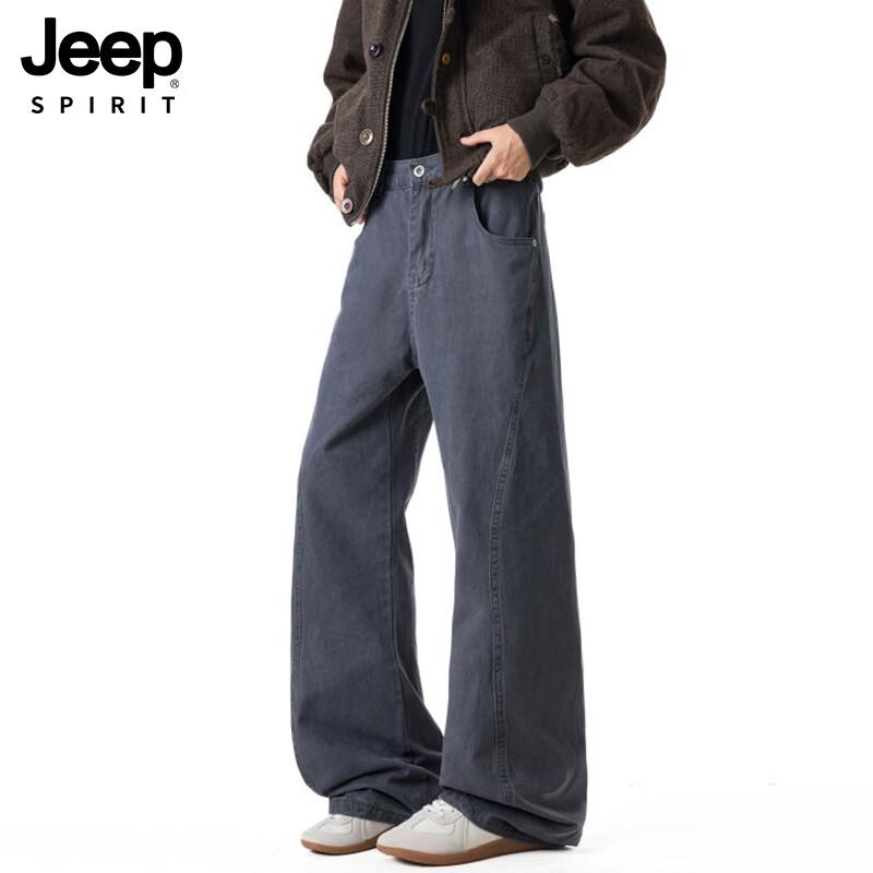 JEEP SPIRIT Men's Cotton Street Style Flared Jeans