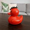 Resin Whimsical Vegetable Duck Ornament Cute Animal Sculpture Micro Landscape Duck Statue  Office