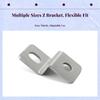 6xStainless Steel Z Shape Corner Bracket, Trapeziform Fixing Connector, Furniture Support 2.5*3*3cm