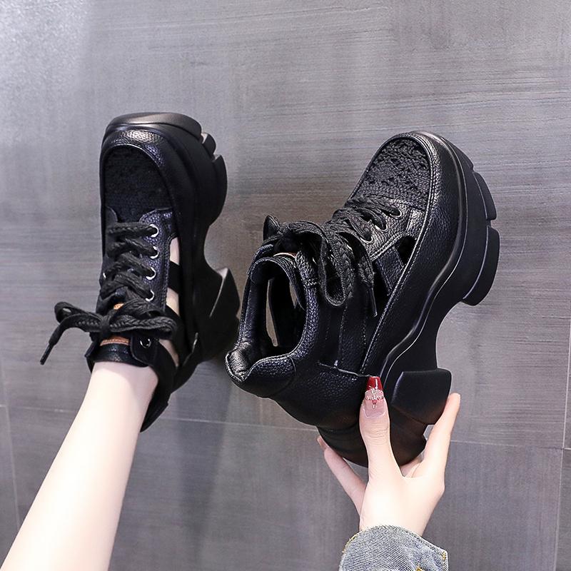 Fashion High 8Cm Sandals Summer Women's Slippers Platform Sandals Outdoor Thick Street Beach Slippers Flip Flop Garden Shoes