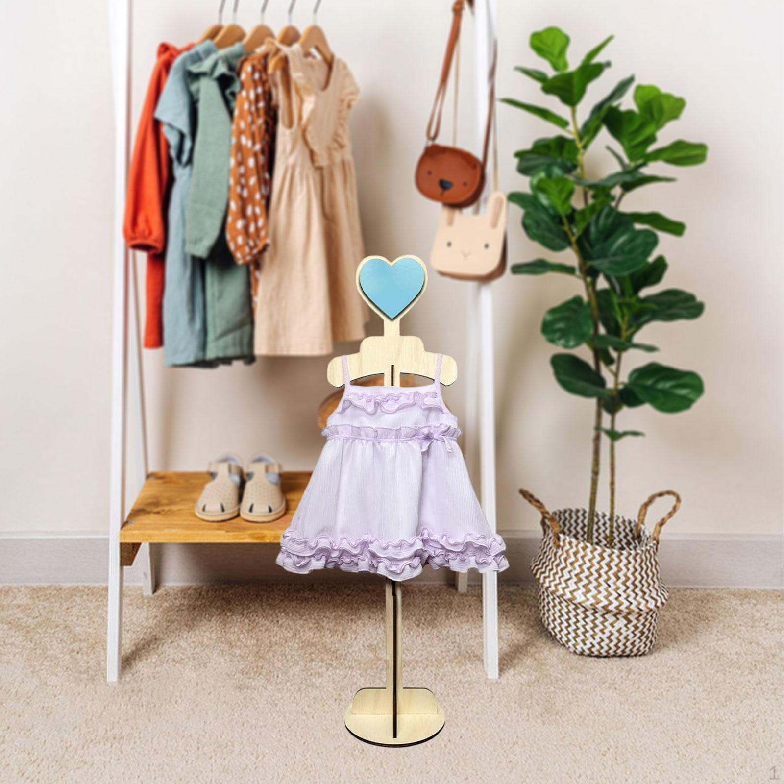 Стойка для демонстрации детской одежды регулируемая по высоте вешалка для платьев с верхушкой в форме сердца стеллаж для одежды для магазина синий 1579₽