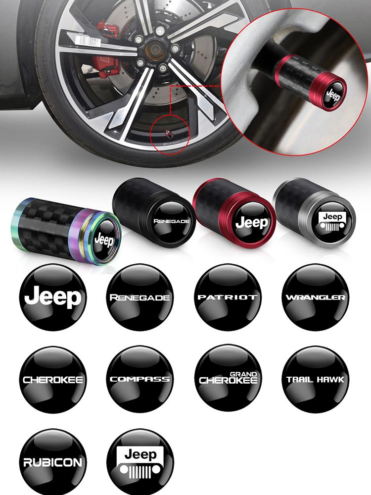 4pcs Aluminum Anti-theft Hexagonal Tire Valve Cap For Jeep Renegade Compass Wrangler Patriot Grand Cherokee Rubicon Accessories AMT1