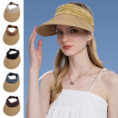 Fashion  Women  Hat Straw Woven Empty Top Sun Hat Cycling Sun Hat