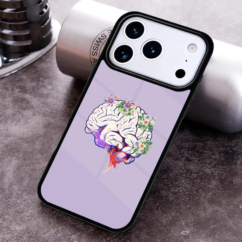 Brain Art Phone Case For iPhone 17 16 15 14 13 12 11 Pro Max Plus 17Air Soft Silicone Cover