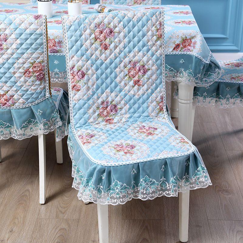 One-piece Dining Table and Chair Cover Dining Chair Cushion Chair Cover Set Household Chair Cushion Rectangular Round Coffee