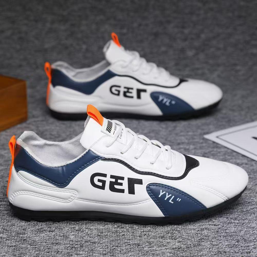 

Spring men s new sports shoes fashion trend easy to fit casual shoes young students comfortable Forrest Gump men s shoes 44 белый