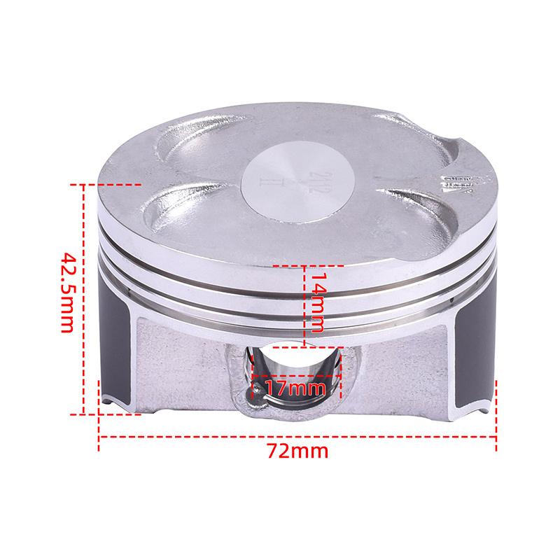 72mm Motorcycle Engine Cylinder Piston Rings Kit 179135150010 for Benelli BJ250 -15 BJ250-15A BJ250-15A TRK251 BJ250-18