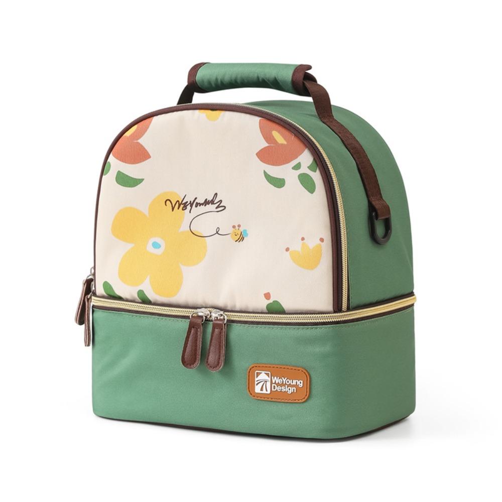 Double Layer Maternity Backpack Multifunctional Mommy Bag Tote Pouch Insulated Storage Bag  Travel