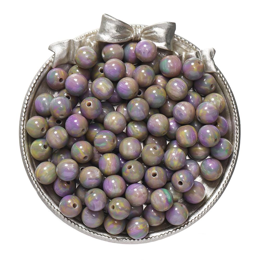 

10-50Pcs/lot Colorful Resin Round Bead Loose Spacer Charm Beads for Jewelry Making DIY Bracelet Necklace Accessories 10mm x 10pcs