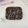 Polka Dot Corduroy Printed Storage Bag Leopard Print Small Cosmetic Bag Earphone Bag  Student