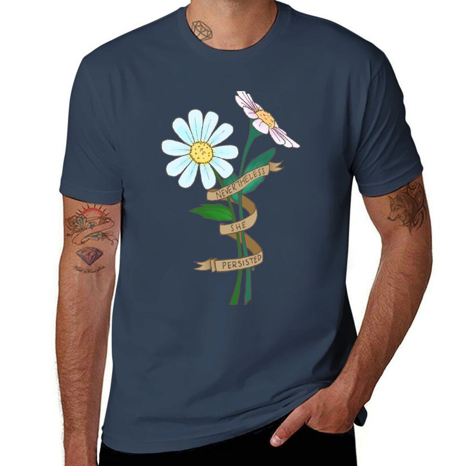 Nevertheless She Persisted Tshirt Antifade Casual Tee Shirt S