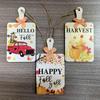 Handcrafted Thanksgiving Wooden Door Hanging Bucolic Home Decors Natural Wall Plaque for Seasonal Interior Display HX6C