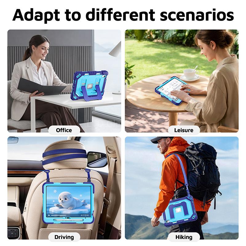 Beschermhoes Voor iPad 11e A16 10e Generatie 10.9 11 inch Tablethoes Standaard Houder Schouderband iPad Hoes