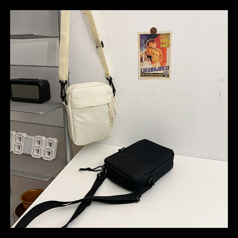 Women's Crossbody Bag Trend Oxford Shoulder Handbag Korean Solid Color Student Phone Bag Simple Shopper Bags Messenger Purse
