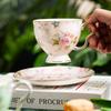 English Coffee Cup and Saucer Set, Household Exquisite Afternoon Tea Set, Flower Tea Cup, Bone China Ceramic Mug.