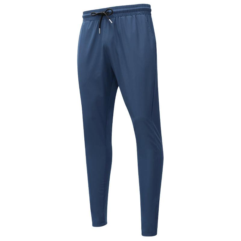Summer Gym Fitness Trousers Men's Pencil Pants Tight Jogging Running Breathable Quick-Drying Ice Silk Sports Wind Casual Pants