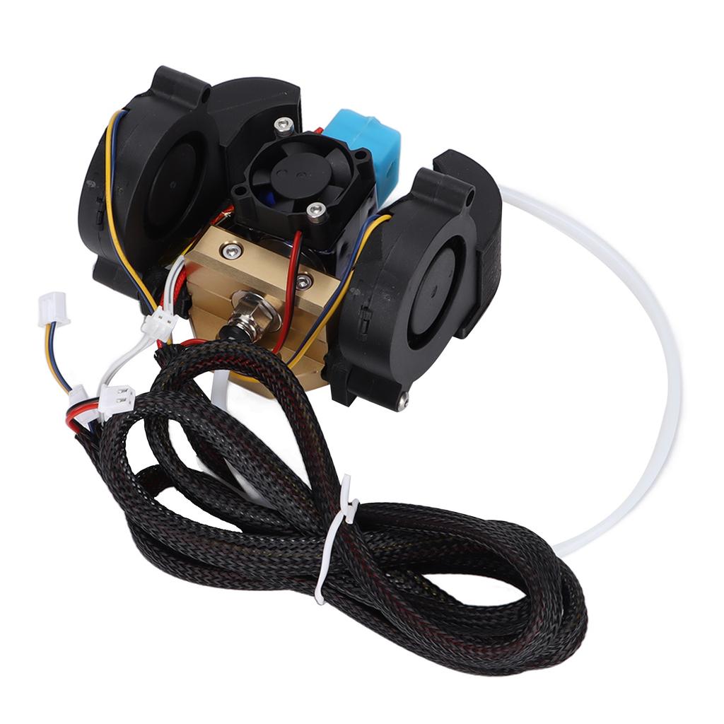 All Metal V6 Hotend Good Heat Dissipation Install Replace Easily Wide Compatibility 3D Printer Accessories with 3 Fans