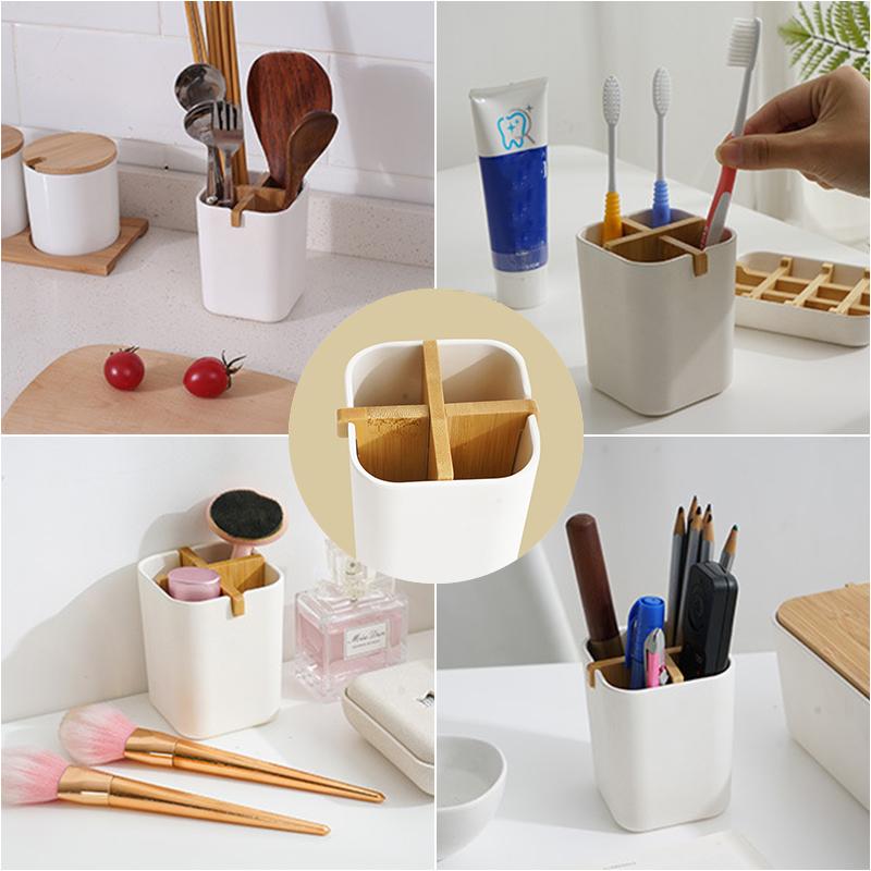 Electric ToothBrush Holder For Bathroom Toothpaste Toothbrush Stand Plastic Storage Box Pen Holder Pen Pot Bathroom Accessories