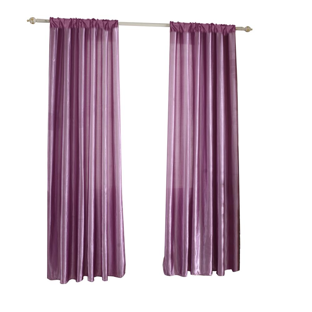 

1 шт. Однотонная современная простая прозрачная занавеска, легкая полупрозрачная разделительная занавеска, шторы для гостиной 100X200CM 1PC&Rod Pocket фиолетовый