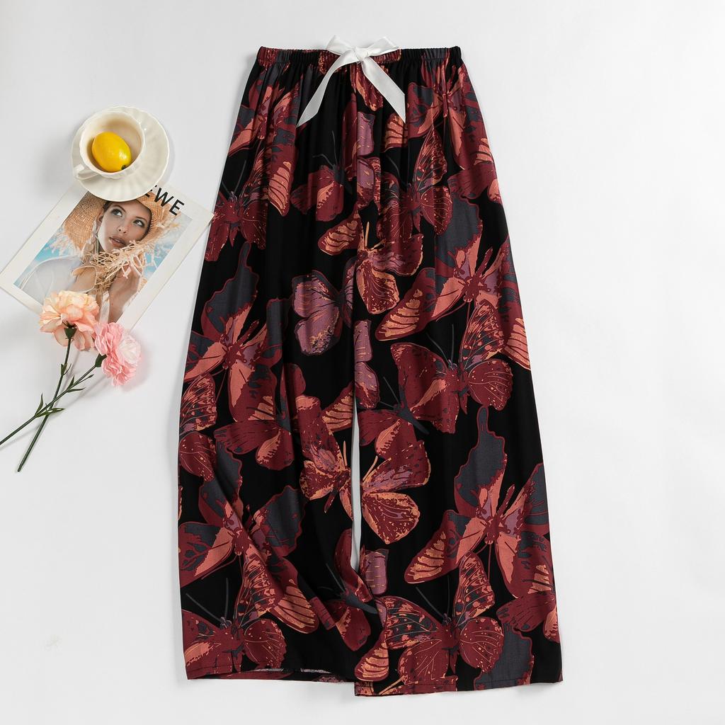 Cotton Silk Pajama Pants for Women, New Summer Style, Thin Cotton Casual Pants, Can Be Worn Outside, Large Size Home Pants