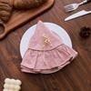 Cotton Ruffled Placemat Simple Round Napkin Everyday Use Heat-Insulating Placemat  Kitchen