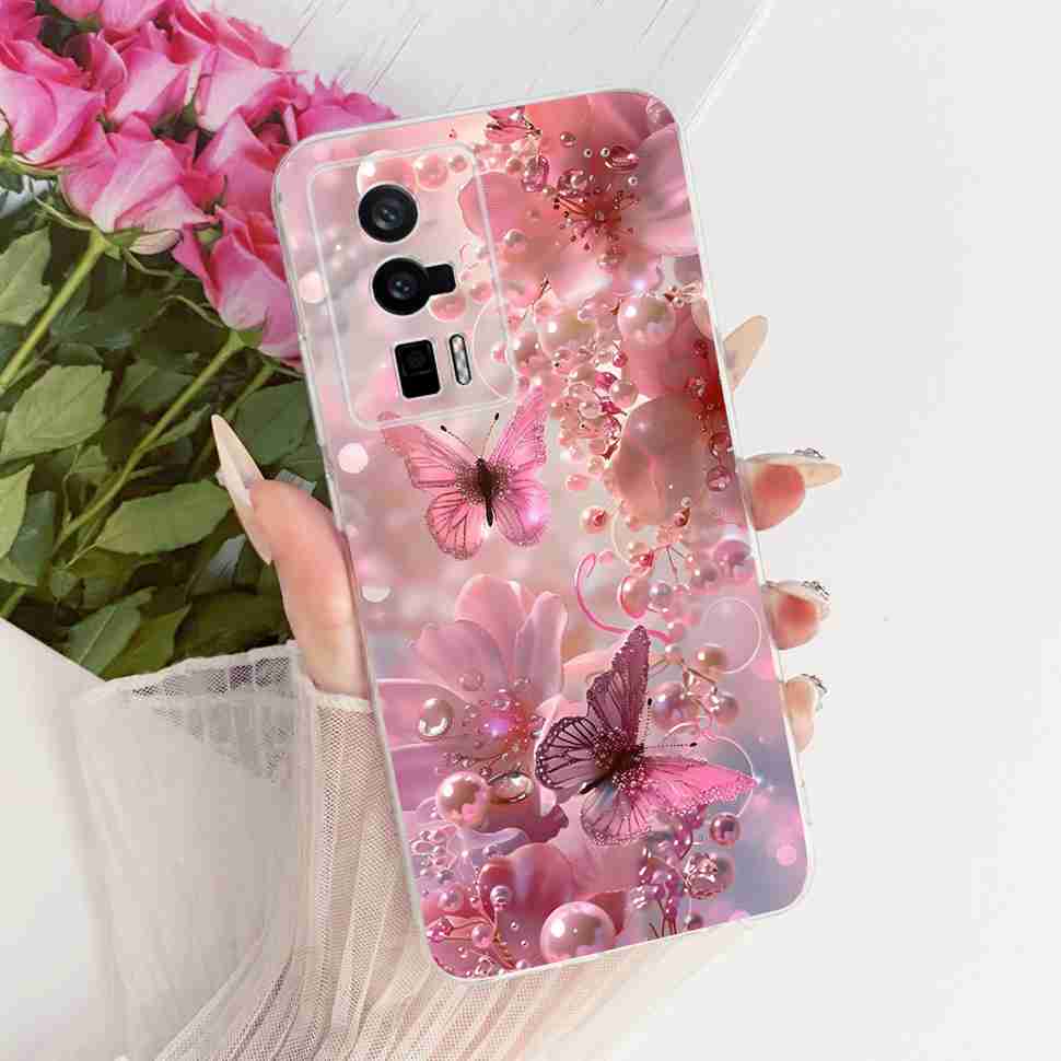 Für Redmi K60 k 60 5G Hülle Einfaches Cartoon-Design Silikon TPU Rückabdeckung Für Redmi K60 Pro 5G 22127RK46C Handy-Schutzhüllen