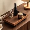 Rechteckiges japanisches Holztablett Massivholz Schmuckaufbewahrungsteller Schreibtischregal Wohnzimmer