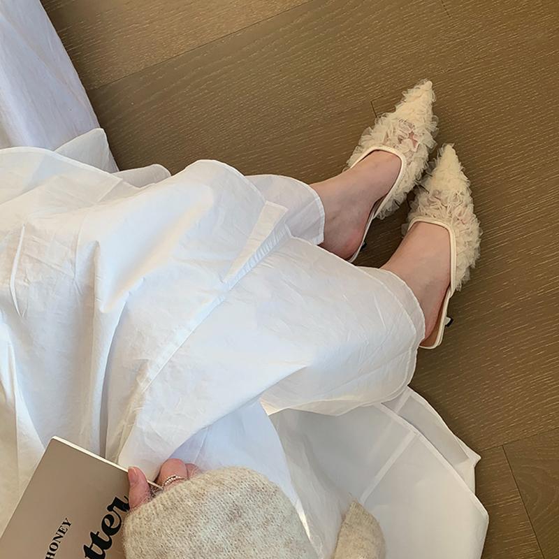 Women's Slippers Heeled Shoes Designer Slingback Sandals Cozy 2025 Woman Mules Shoes Summer Casual Luxury Mujer Zapatos