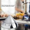 Fashionable Stainless Steel  60 Minutes Count Down Mechanical Cooking Timer Kitchen Tool Silver