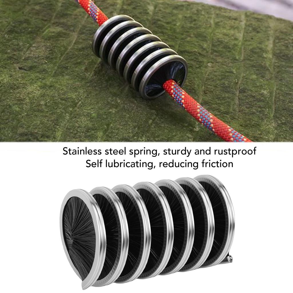 Rope Cleaning Brush Spiral Nylon Stainless Steel Spring 360 Degree All Round Cord Brush for Climbing Ropes Clotheslines 10cm