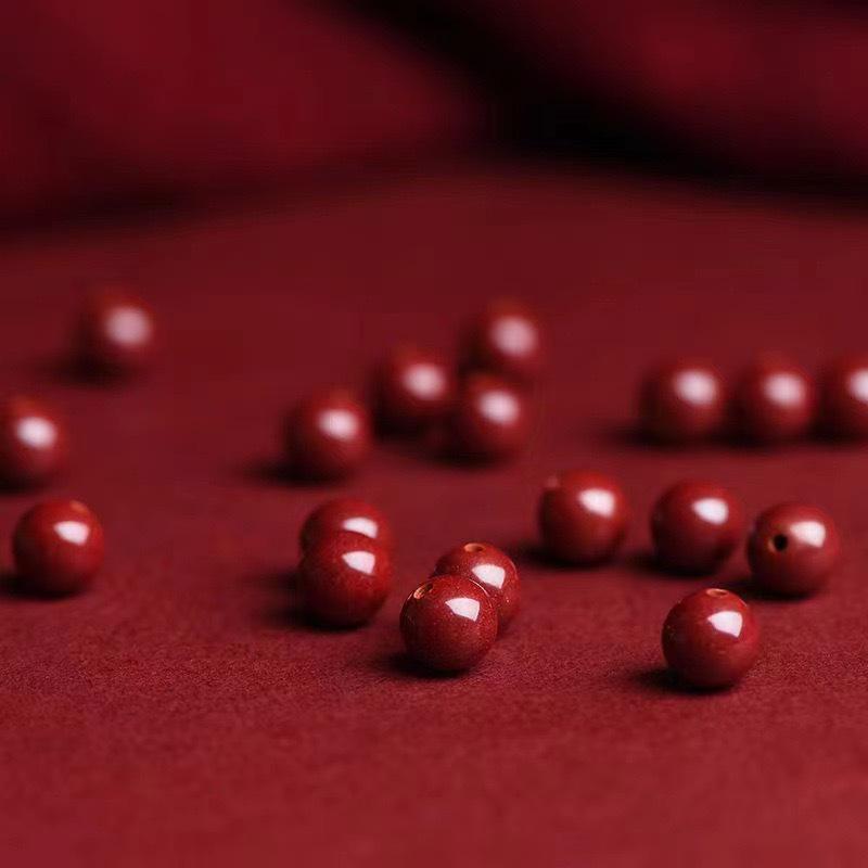 Contas Espaçadoras Redondas Douradas de Cinábrio - Acessórios para Joias DIY