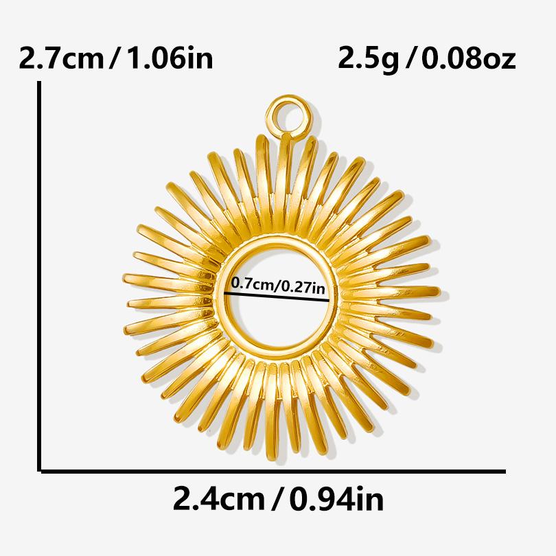 6pcs/Lot DIY Sun Moon Star Pendant Charm PVD Stainless Steel Charms For Jewelry Making Bulk Crescent Materials To Make Bracelets