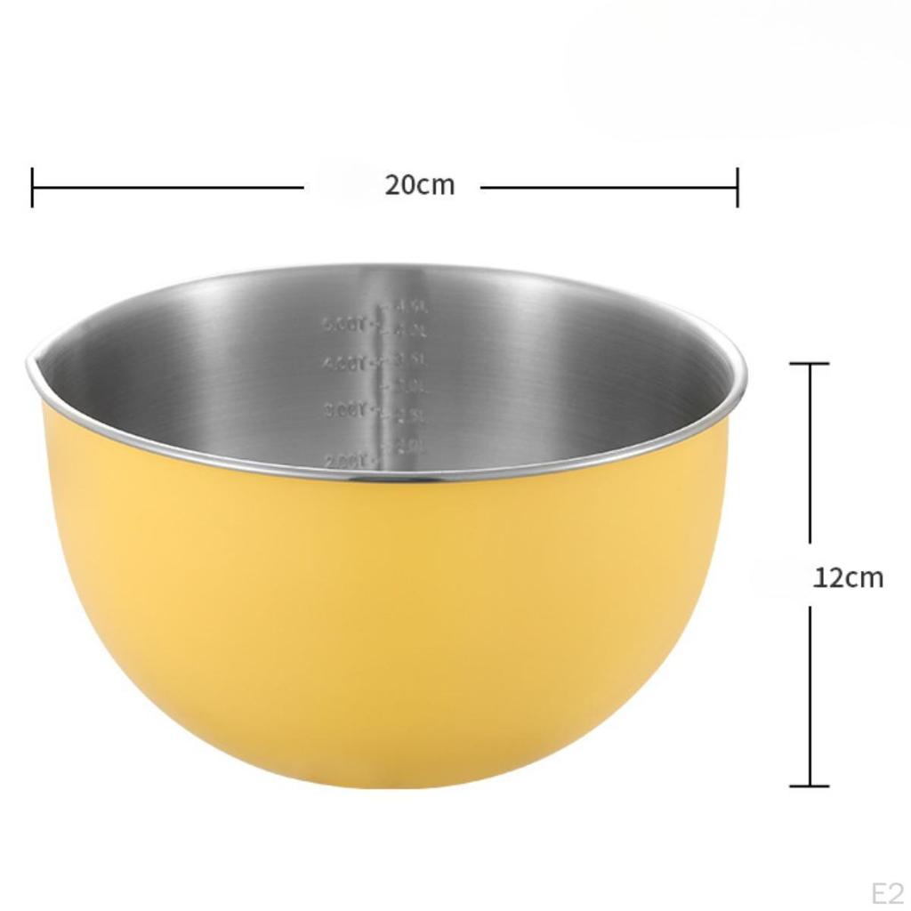 Stainless Steel Mixing Bowl Bakeware Round Basin Easy To Clean Salad Washing for Household
